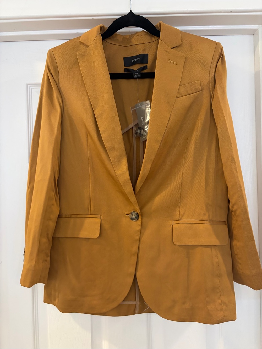 J. Crew Women's Mustard Yellow Single-Button Blazer